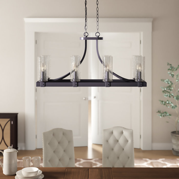 Red Barrel Studio® Atlanta 8 Light Oil Rubbed Bronze Kitchen Island